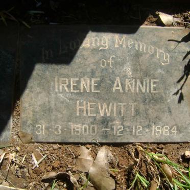 HEWITT Frank -1946 &amp; Florence -1955 :: HEWITT Hilda - 1990 :: HEWITT Bernard William 1904-1981