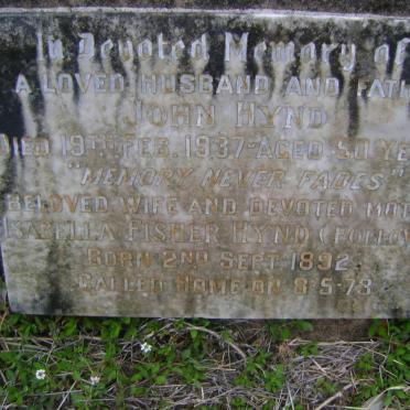 HYND John -1937 &amp; Isabella Fisher FOLLOWS 1892-1973