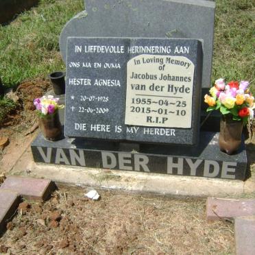 HYDE Hester Agnesia, van der 1928-2009 :: VAN DER HYDE Jacobus Johannes 1955-2015