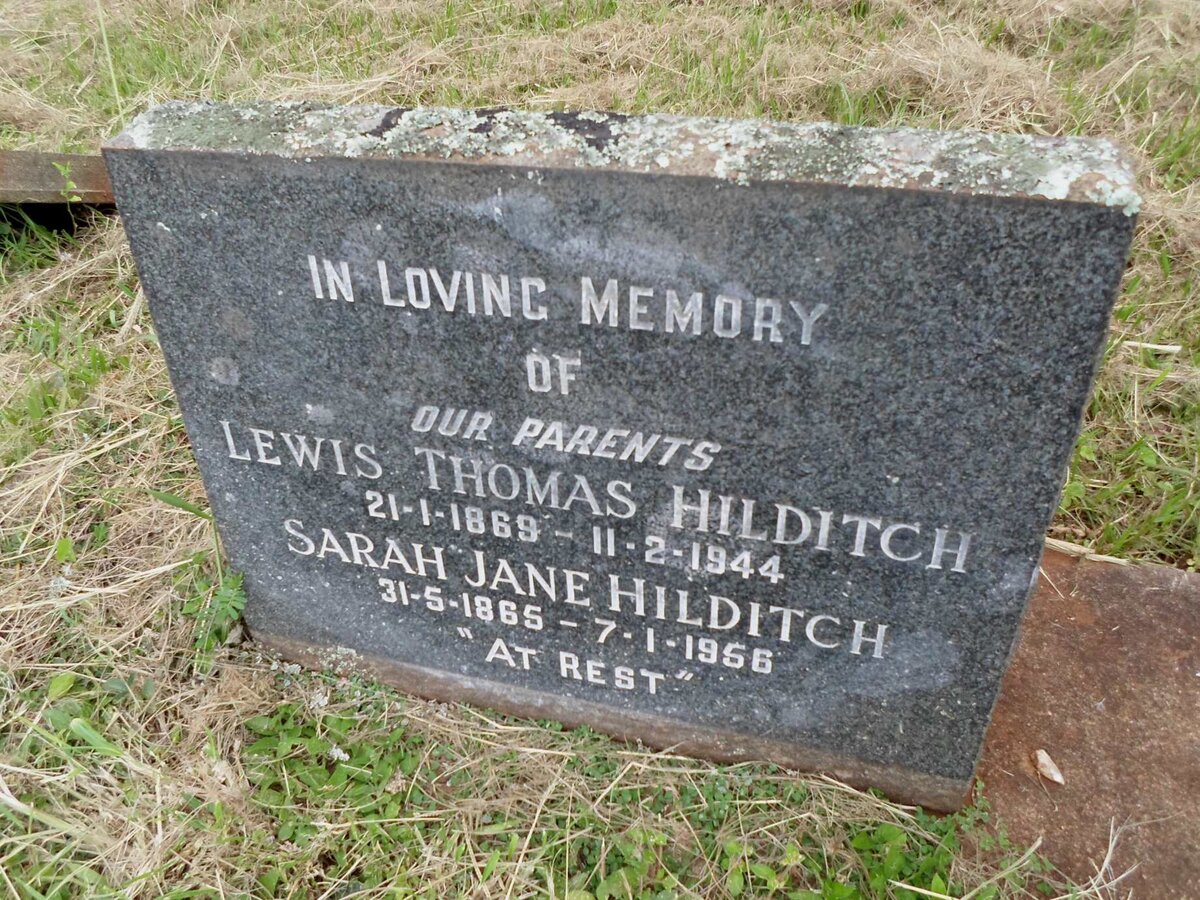 HILDITCH Lewis Thomas 1869-1944 &amp; Sarah Jane 1865-1956