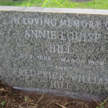 HILL Frederick William 1890-1966 &amp; Annie Louise 1888-1956