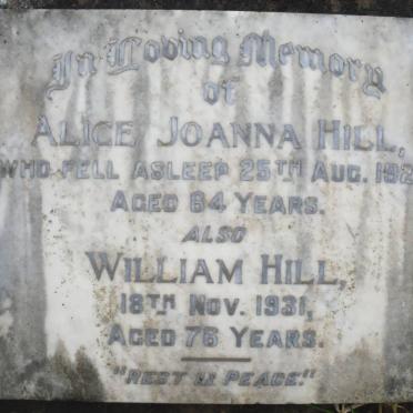 HILL William -1931 &amp; Alice Joanna -1925