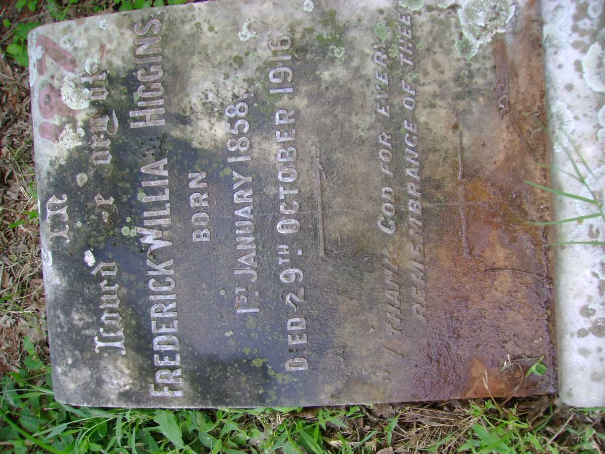 HIGGENS Frederick William 1858-1916