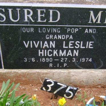 HICKMAN Vivian Leslie 1890-1974 &amp; Eva Maud BRIDGE 1889-1969 :: Errol Leslie 1922-2002 &amp; Audrey Valerie 1922-1988
