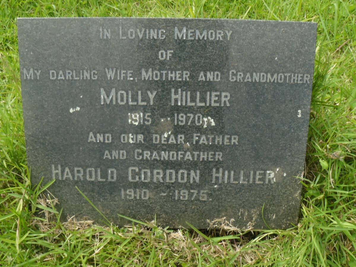 HILLIER Harold Gordon 1910-1975 &amp; Molly 1915-1970