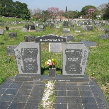 HLONGWANE Herbert Themba 1924-2006 &amp; Audrey Thandiwe Macele 1936-2005