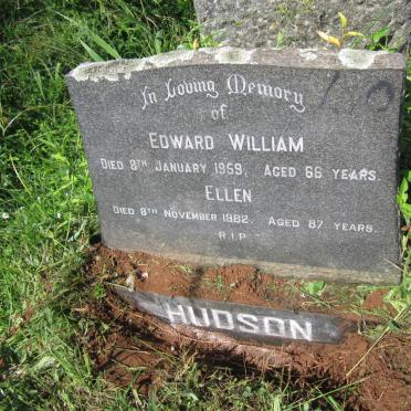 HUDSON Edward William -1959 &amp; Ellen Iris -1982