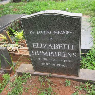 HUMPHREYS Elizabeth 1901-1998