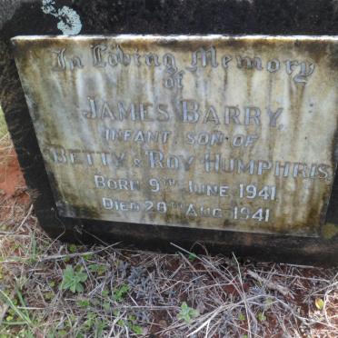 HUMPHRIS James Barry 1941-1941