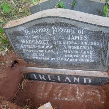 IRELAND James 1924-1993 &amp; Margaret 1923-1981
