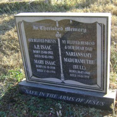 ISAAC A.P. 1922-1983 &amp; Mary 1930-1994 :: MADURAMUTHA Naransamy 1948-1998