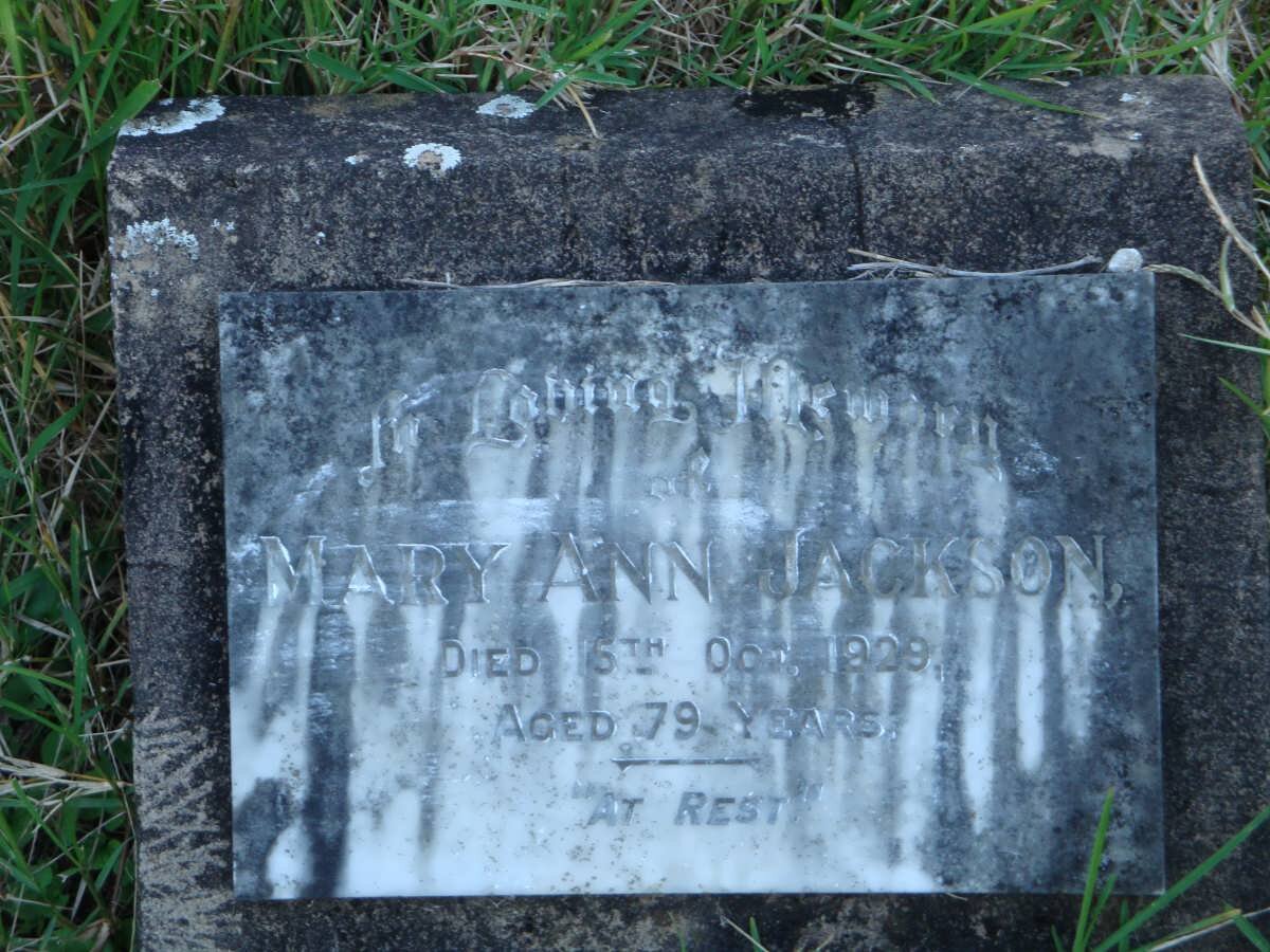 JACKSON Mary Ann -1929