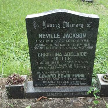 JACKSON Neville -1955 :: HITLER Christine Adelaide -1966 :: FINNIE Edward Edwin 1926-1996