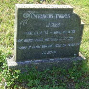 JACOBS Francois Thomas 1929-1958