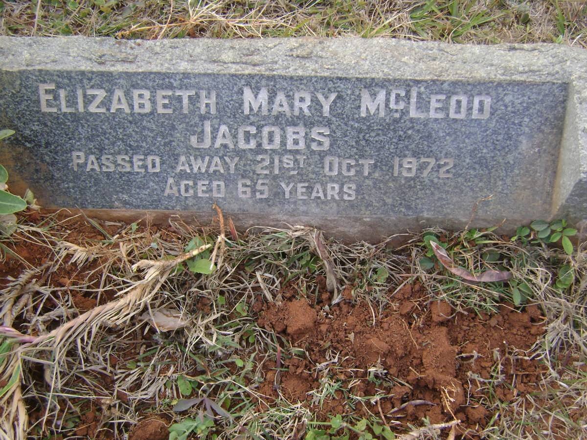 JACOBS Elizabeth Mary McLeod -1972
