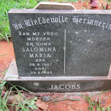 JACOBS Salomina Maria 1907-1982