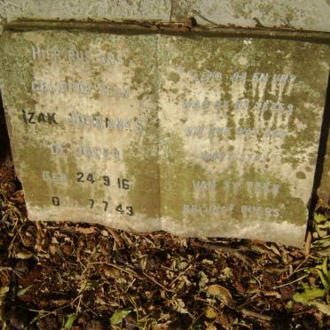 JAGER Izak Johannes, de 1916-1943