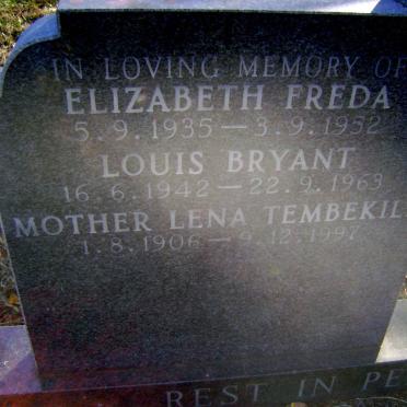 JAMES Lena Tembekile 1906-1997 :: JAMES Elizabeth Freda 1935-1952 :: JAMES Louis Bryant 1942-1963
