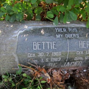 JAGER Herman, de 1896-1962 &amp; Bettie 1900-1963