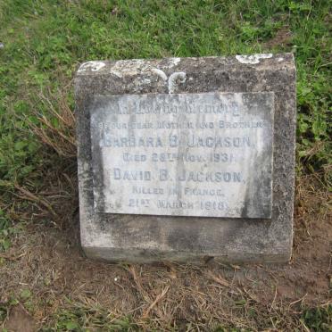 JACKSON Barbara B. -1931 :: JACKSON David B. -1918