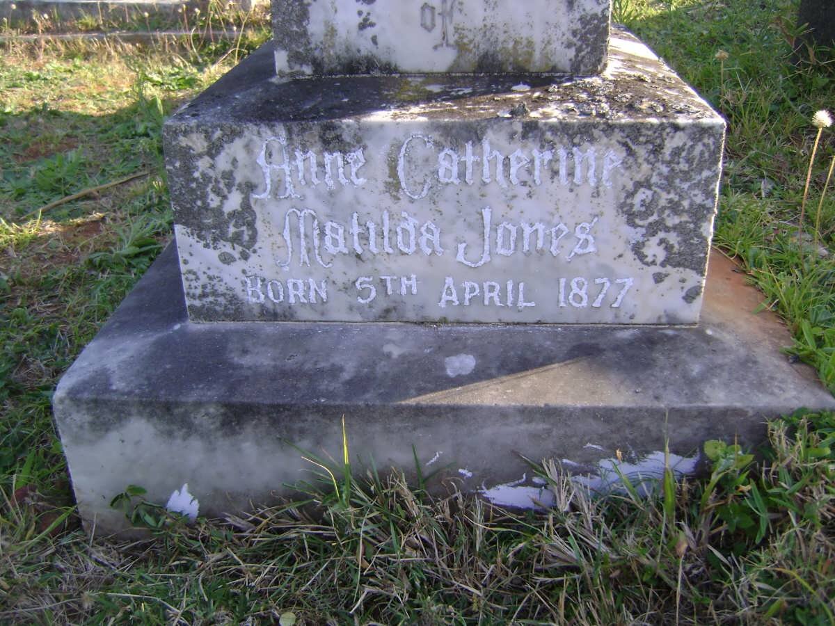JONES Anne Catherine Matilda 1877-