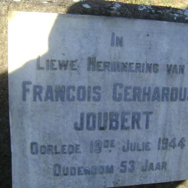 JOUBERT Francois Gerhardus -1944