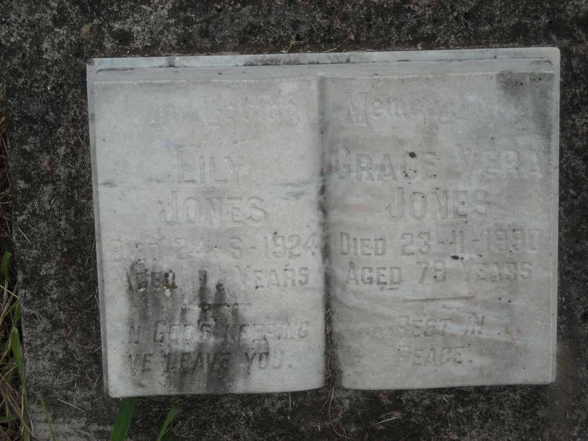 JONES Lily -1924 :: JONES Grace Vera -1990
