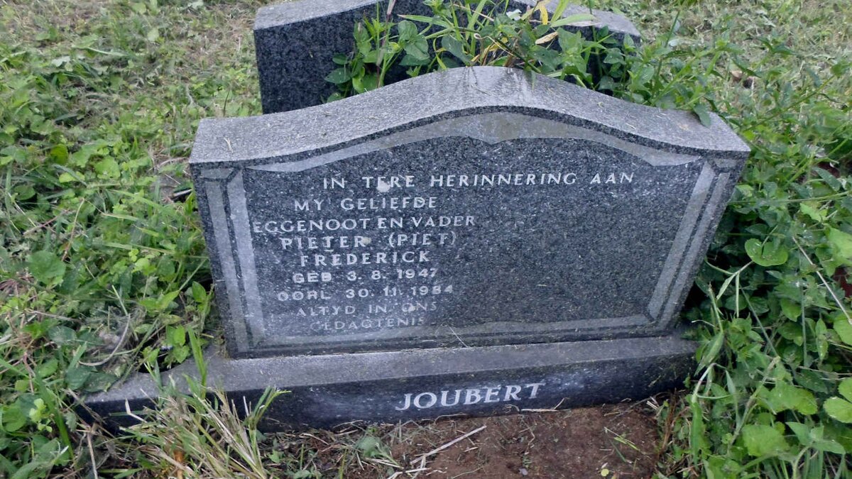 JOUBERT Pieter Frederick 1947-1984