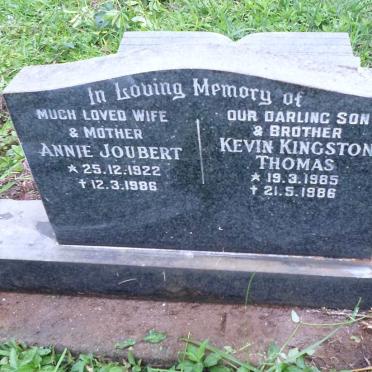 JOUBERT Annie 1922-1986 :: Kevin Kingston Thomas 1985-1986