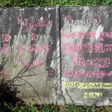 JOHNSON Harold Charles 1888-1957 &amp; Ruth Rebecca 1889-1948