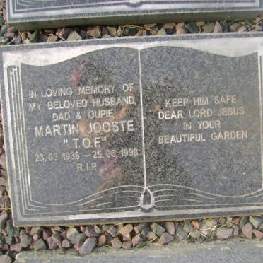 JOOSTE Martin 1936-1998 :: JOOSTE Martin Luther -1964 :: JOOSTE Silvana Eugenia Marietta 1913-2003