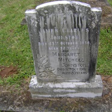 JOHNSTON James Charles -1950 &amp; Margaret Mitchell -1981