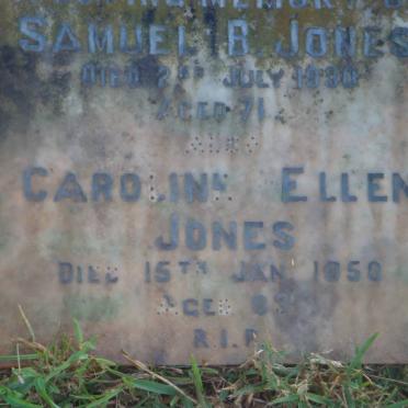 JONES Samuel B. -1930 &amp; Caroline Ellen -1950