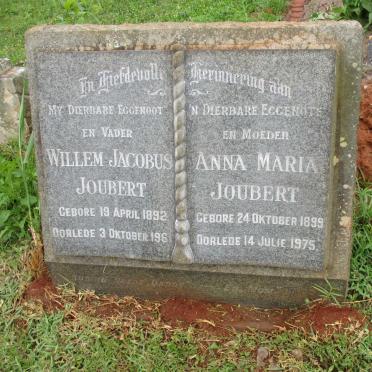 JOUBERT Willem Jacobus 1892-1961 &amp; Anna Maria 1899-1975