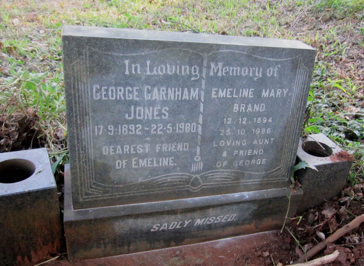 JONES George Garnham 1892-1980 :: BRAND Emeline Mary 1894-1986