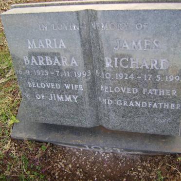 JOST James Richard 1924-1995 &amp; Maria Barbara 1923-1993