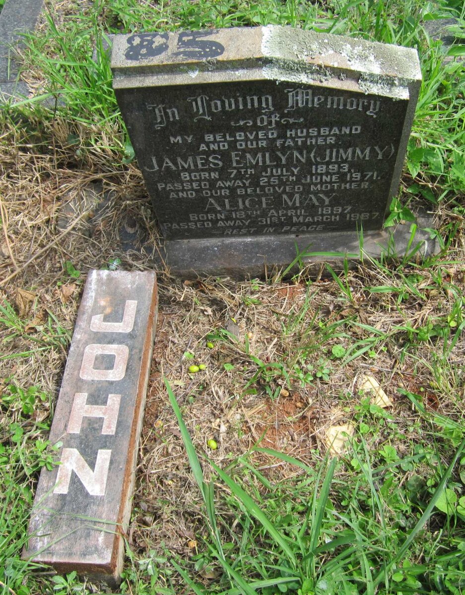 JOHN James Emlyn 1893-1971 &amp; Alice May 1897-1987