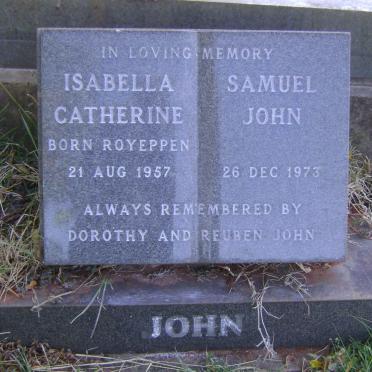 JOHN Samuel -1973 &amp; Isabella Catherine ROYEPPEN-1957