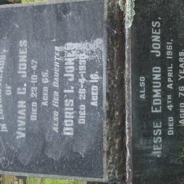 JONES Jesse Edmund -1961 &amp; Vivian C. -1947 :: JONES Doris I. -1930
