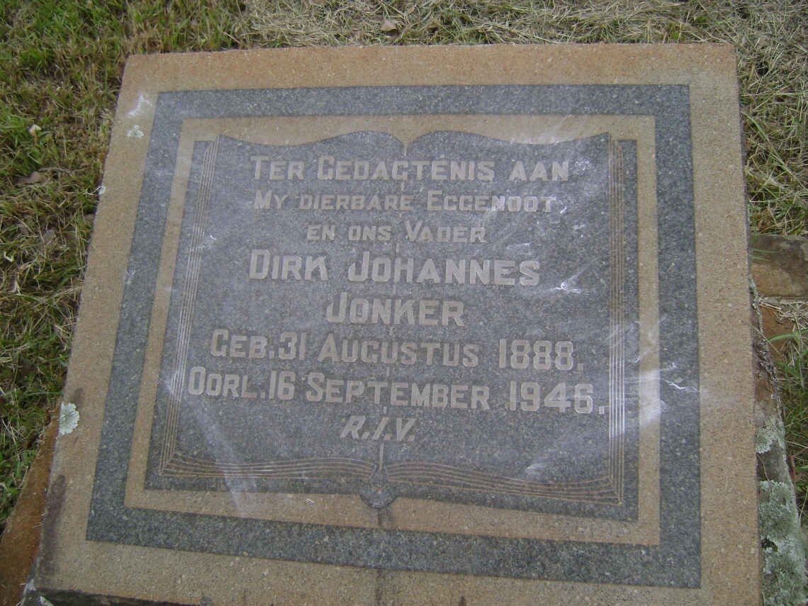 JONKER Dirk Johannes 1888-1946