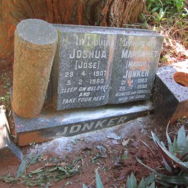 JONKER Joshua 1907-1980 &amp; Margaret 1903-1988