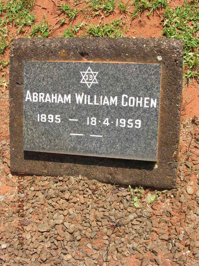 COHEN Abraham William 1895-1959