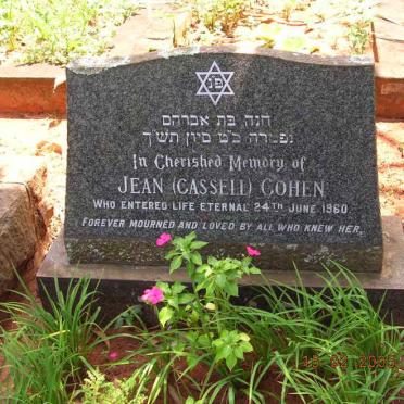 COHEN Jean nee CASSELL -1960