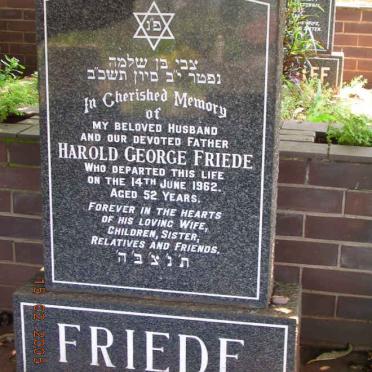 FRIEDE Harold George -1962