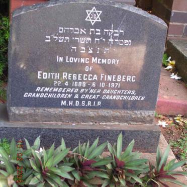 FINEBERG Edith Rebecca 1888-1971