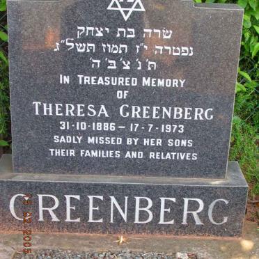 GREENBERG Theresa 1886-1973