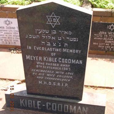 GOODMAN Meyer, KIBLE -1963