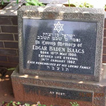 ISAACS Edgard Baden 1900-1962