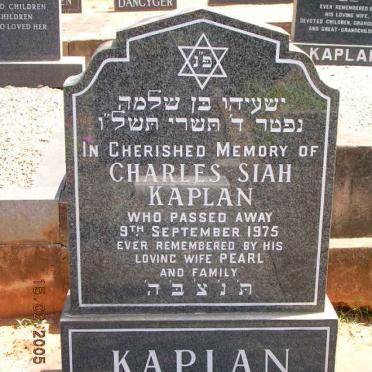 KAPLAN Charles Siah -1975