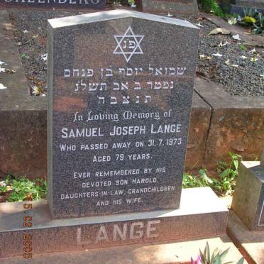 LANGE Samuel Joseph -1973